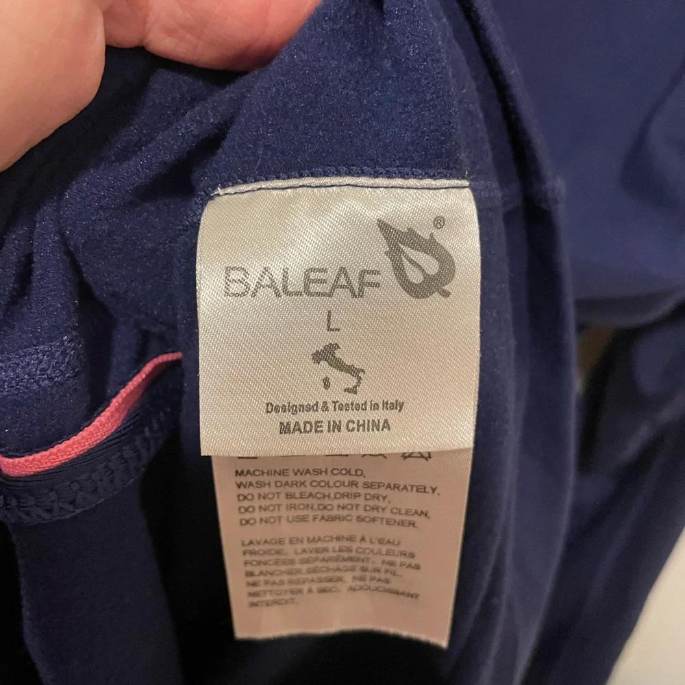 Baleaf Sports Blue Quarter Zip Performance Jacket/Shirt Size Large - Picture 9 of 9